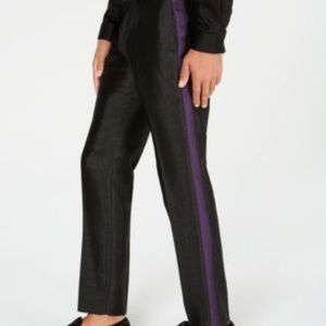 Mens Milan Black Sparkling Slim Fit Pants
